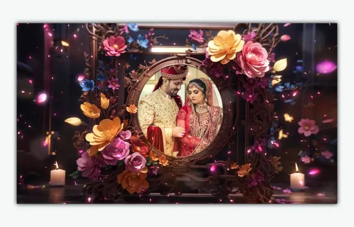 Vibrant 3D Floral Wedding Invitation Slideshow